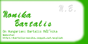 monika bartalis business card